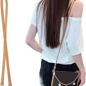 Genuine Vachetta Leather Strap - Adjustable 45.2in, Rust-Resistant Hardware